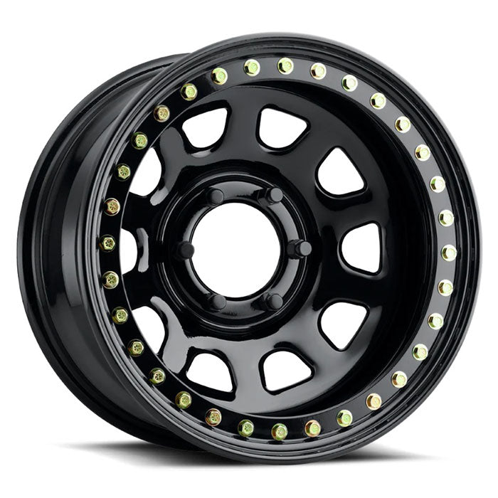 Raceline RT51 Daytona Beadlock Black Wheel 15x8 6x5.5 -19mm/3.75"BS (RT5158060)