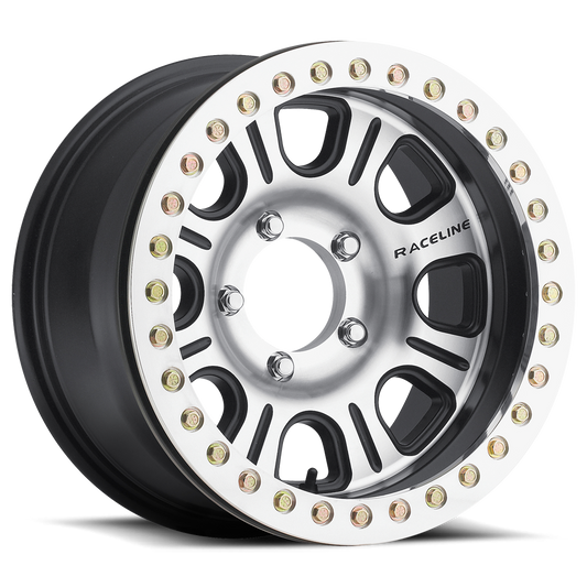 Raceline RT232 Monster Beadlock Black Machined Face Wheel 17x8.5 8x170 -25mm/3.75"BS (RT232-78581-25)