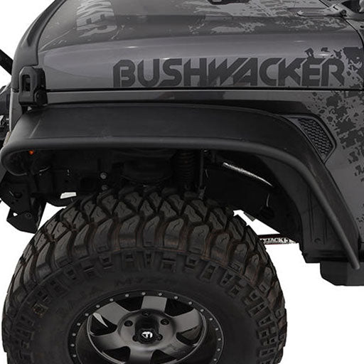 Bushwacker Flat Style Fender Flares for 2018-2023 Jeep Wrangler JL
