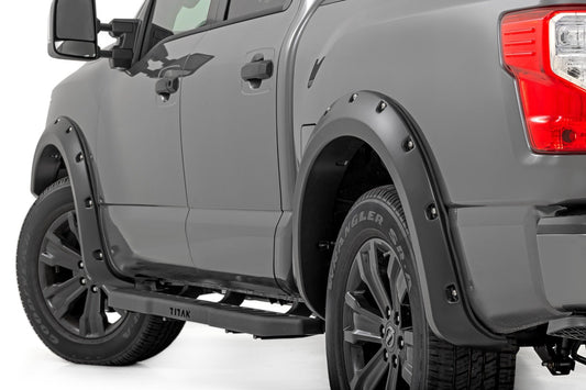 Rough Country Pocket Fender Flares | Crew Cab | Nissan Titan 2WD/4WD (2017-2024)