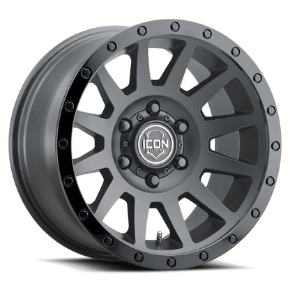 Icon Alloys Compression Double Black Wheel 17 X 8.5 / 5 X 5 / -6MM / 4.5" BS (2017857345DB)