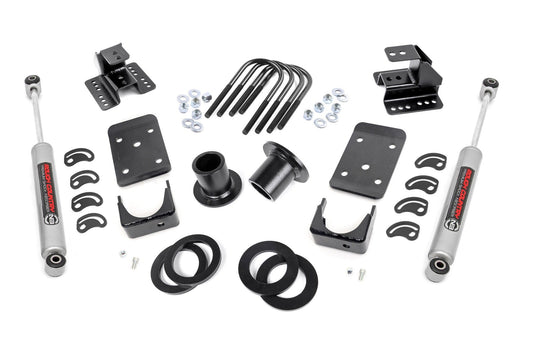 Rough Country Lowering Kit | Spr Drop | 1-2"FR | 4"RR | Chevy/GMC 1500 (07-13)