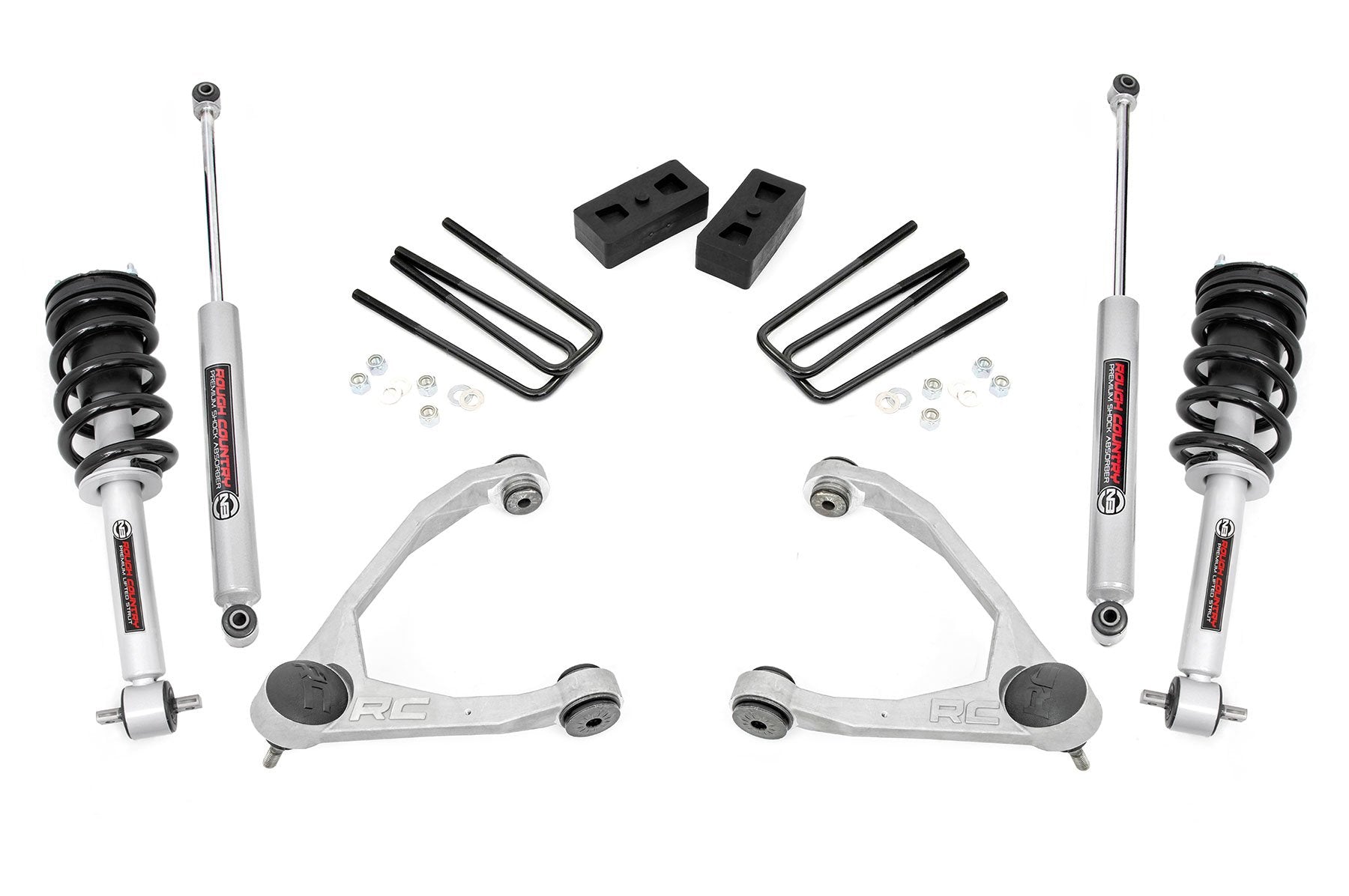 Rough Country 3.5 Inch Lift Kit | Cast Steel | N3 Strut | Chevy/GMC 1500 (14-16)