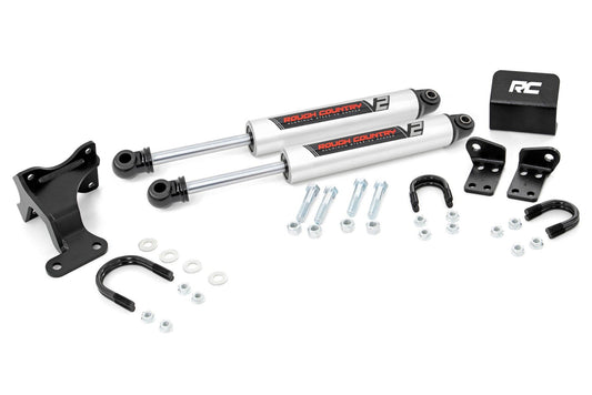 Rough Country V2 Steering Stabilizer | Dual | 2-8 Inch Lift | Jeep Wrangler JK/Wrangler Unlimited (07-18)