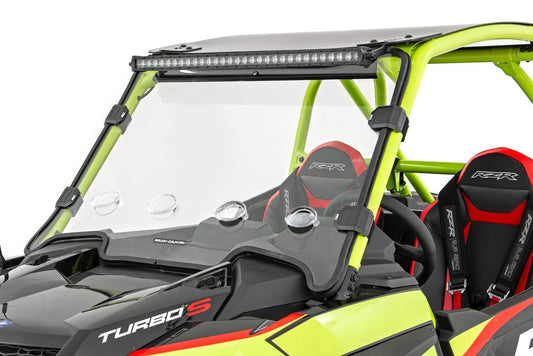 Rough Country Vented Full Windshield | Scratch Resistant | Polaris RZR Turbo S