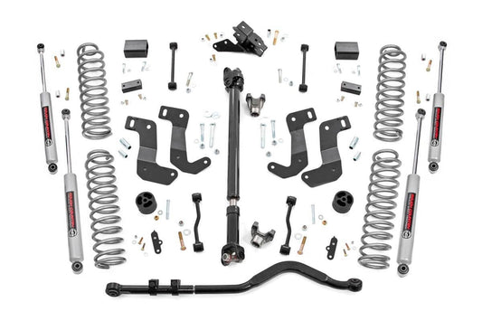 Rough Country 3.5 Inch Lift Kit | C/A Drop | FR D/S | Jeep Wrangler Unlimited Rubicon (18-23)