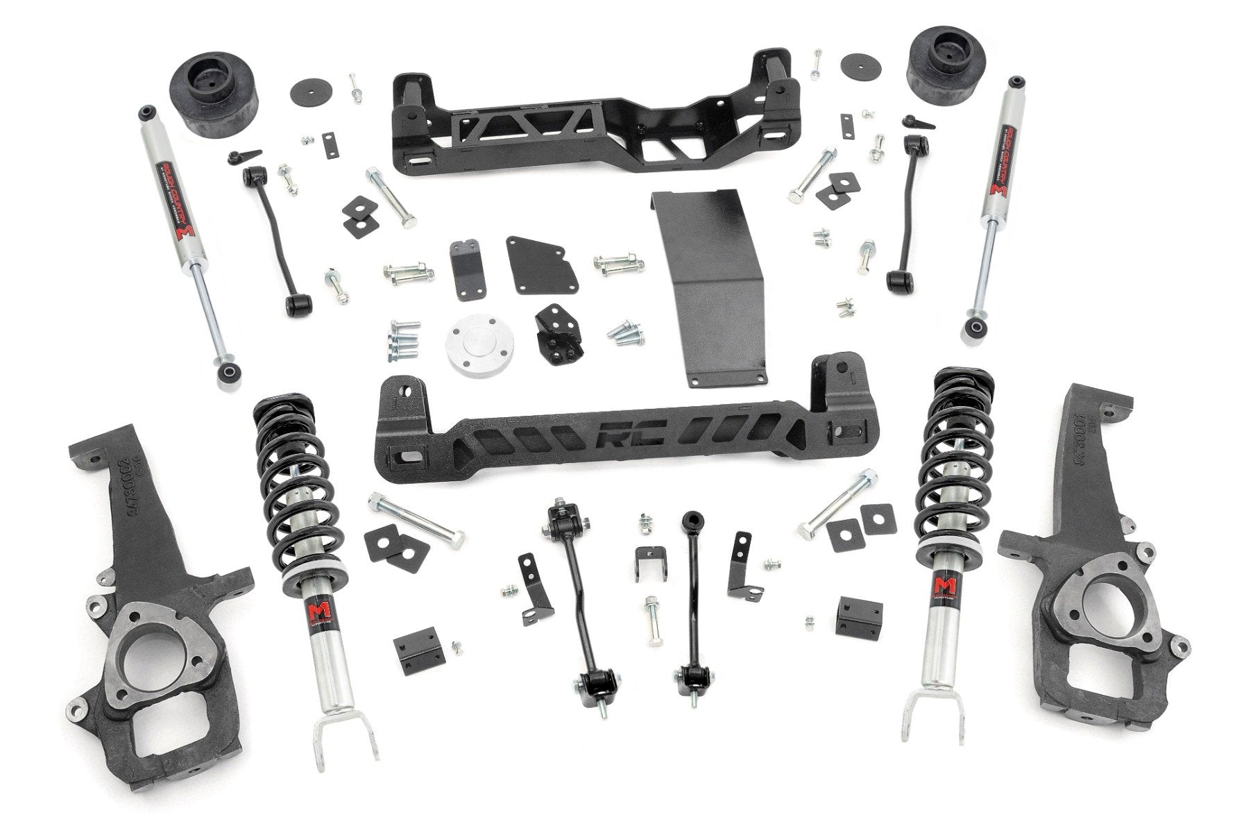 Rough Country 4 Inch Lift Kit | M1 Struts | Ram 1500 4WD (2012-2018 & Classic)