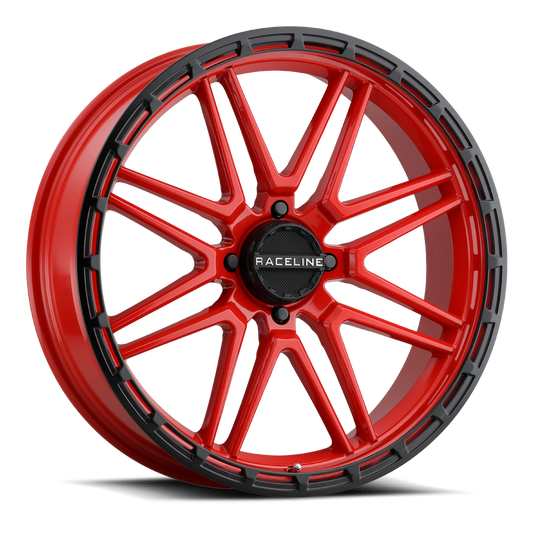 Raceline A11R Krank-XL Red UTV Wheel 18x7 4x137 0mm (A11R-87037-00)
