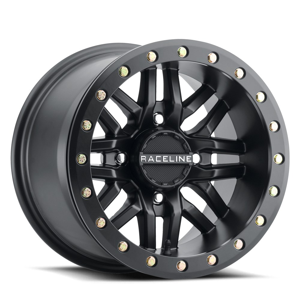 Raceline A91B Ryno Beadlock UTV Black Wheel 15x10 4x110 5+5 +0mm (A91B-51011-55)