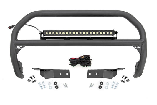 Rough Country Nudge Bar | 20 Inch BLK DRL Single Row LED | Toyota Tundra 2WD/4WD (07-21)