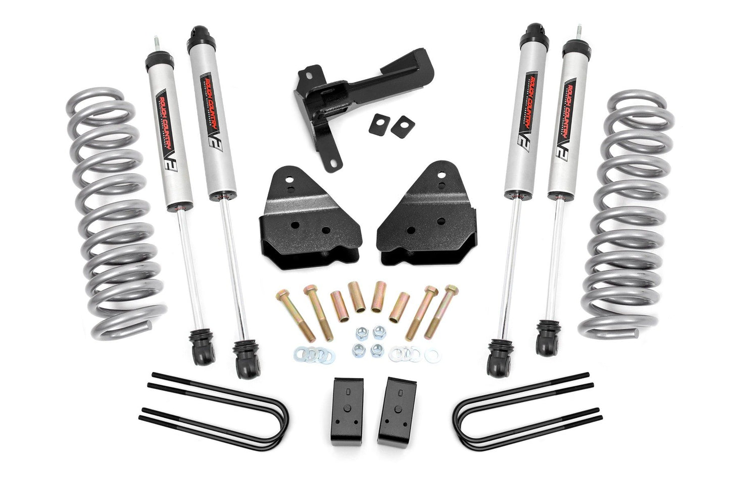 Rough Country 3 Inch Lift Kit | V2 | Front Diesel Coils | Ford F-250 Super Duty 4WD (17-22)