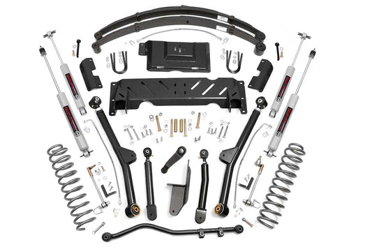 Rough Country 4.5 Inch Lift Kit | Long Arm | RR Leafs | NP242 | Jeep Cherokee XJ 4WD (84-01)
