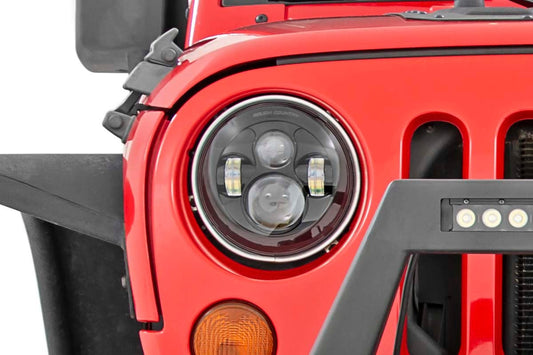 Rough Country 7 Inch LED Headlights | DOT Approved | Jeep Wrangler JK/Wrangler TJ/Wrangler Unlimited 4WD
